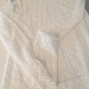 Honey Punch Tops - Honey Punch nylon polka dot see-thru top Honey Punch Tops - Honey Punch nylon polka dot see-thru top